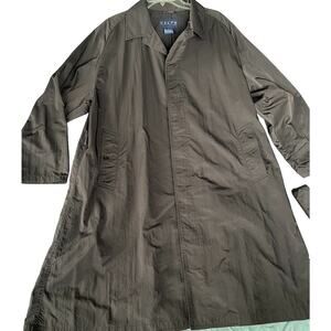 Ralph Ralph Lauren Black Rain Trench Over Coat Blue Tag Includes Belt L